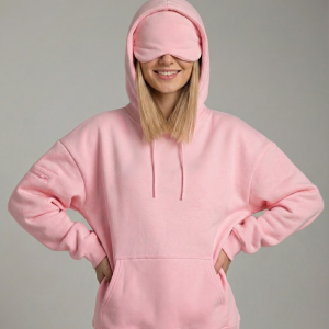 Travel Hoodie With Built In Sleeping Mask Design