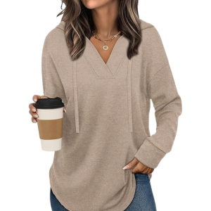 Casual Fall Hoodie Top With Oversized Fit For Women