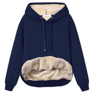 Casual Winter Sweatshirt For Women With Hood And Soft Lining