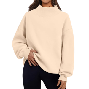 Oversized Sweatshirt For Women With Long Sleeves And Casual Fit