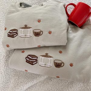 Gilmore Gurls Coffee Fall Embroidered Sweatshirt